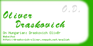oliver draskovich business card